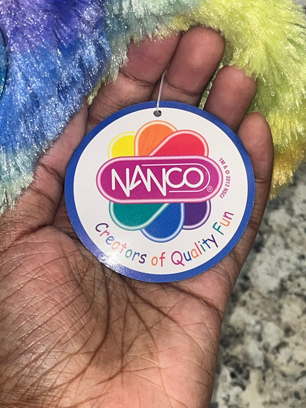 Nanco Rainbow Bunny Plushie