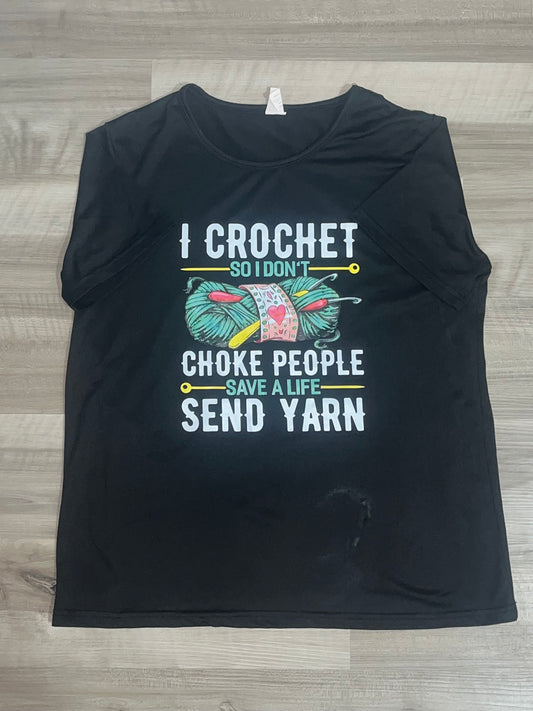 SHEIN Crochet Sarcasm Shirt